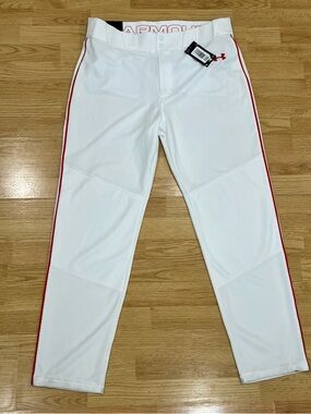 Under Armour Tapered Fit Baseball Utility Pants Mens size XL White NEW